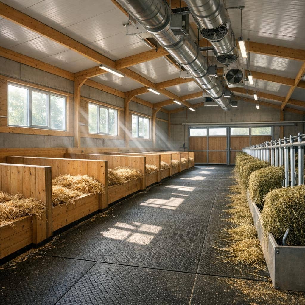 Tiergerechte Stallgestaltung: Liegeboxen, Fressgitter, Belüftung
